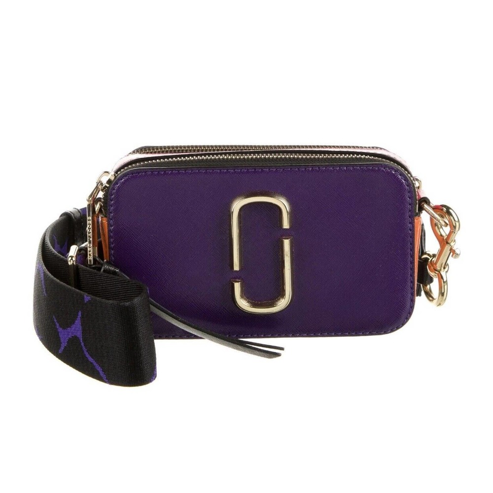 Marc Jacobs The Snapshot Small Camera Crossbody Bag Violet Purple Orange Multi